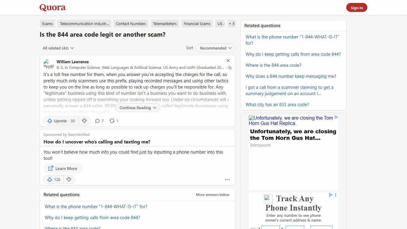 Is the 844 area code legit or another scam? - Quora